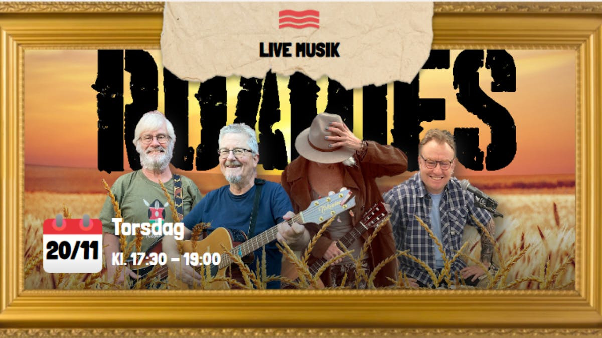 Live musik og cowboystemning med ROADIES i Helsingør