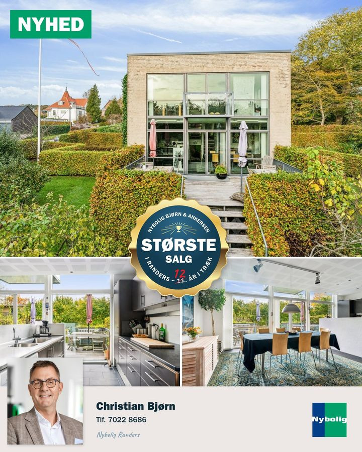 Nybolig Bjørn & Ankersen præsenterer arkitekttegnet villa på Skrænten 7