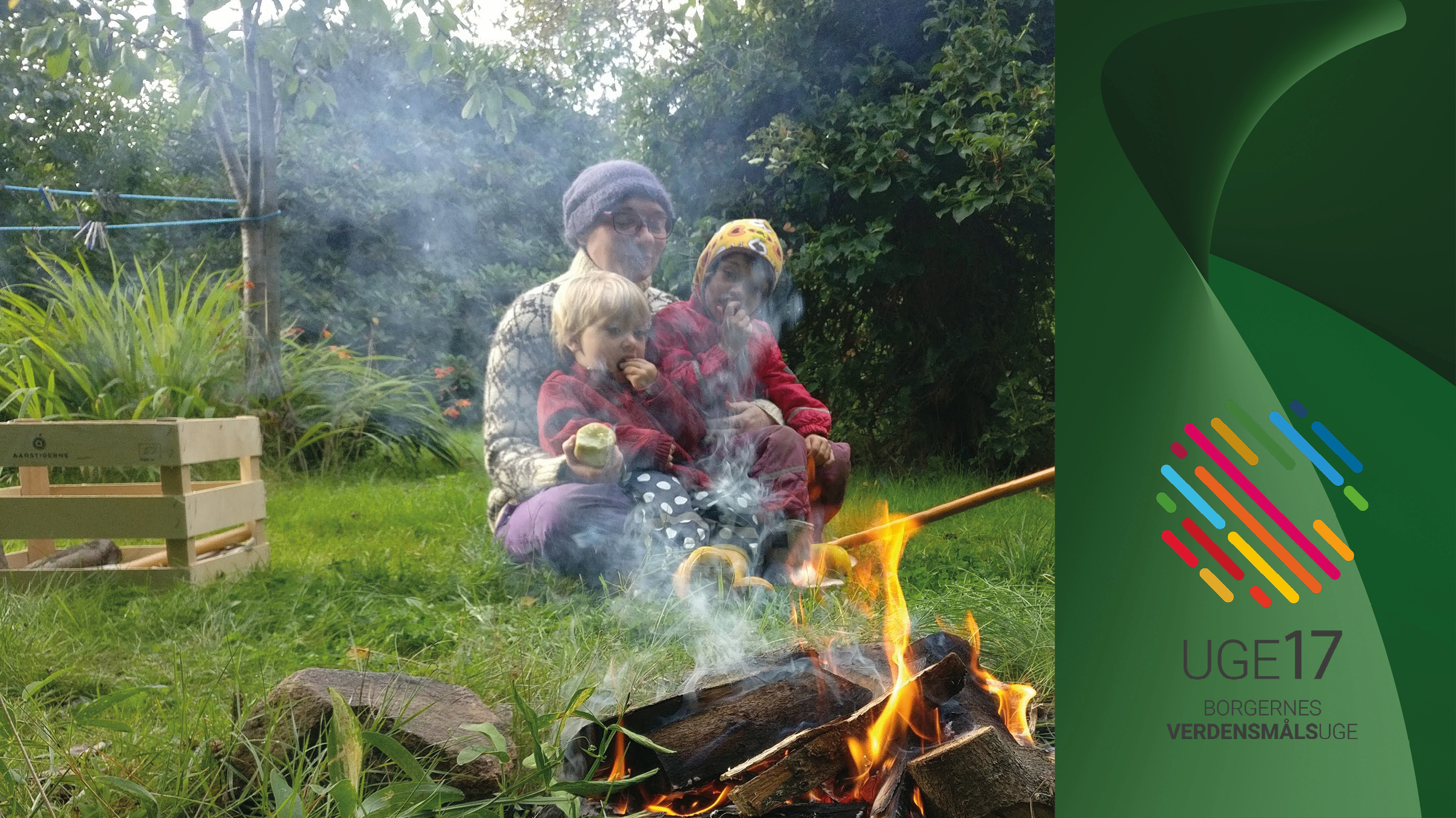 Bålhygge og højtlæsning i Buchwalds Have
