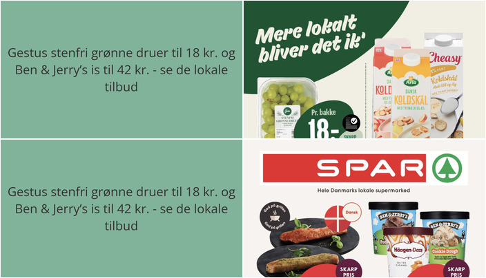 Gestus stenfri grønne druer til 18 kr. og Ben & Jerry’s is til 42 kr. - se de lokale tilbud