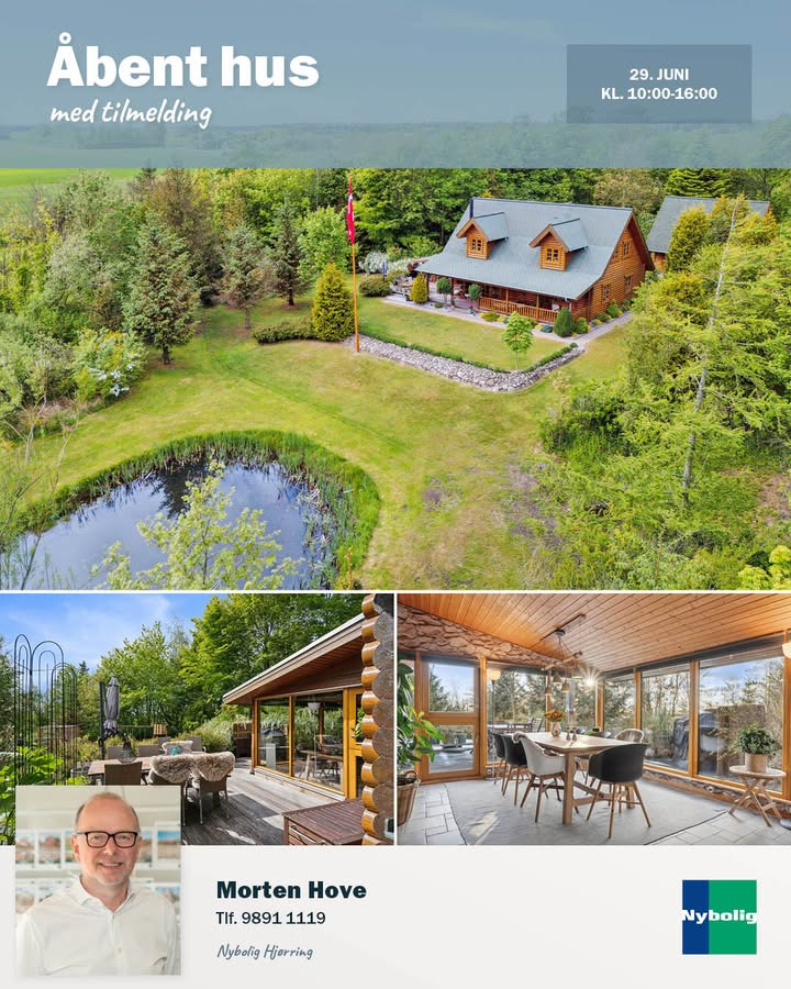 Åbent hus i amerikansk bjælkehus hos Nybolig Hjørring