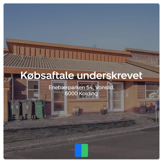 Nybolig Kolding sikrer underskrevet købsaftale på Enebærparken 54 i Vonsild