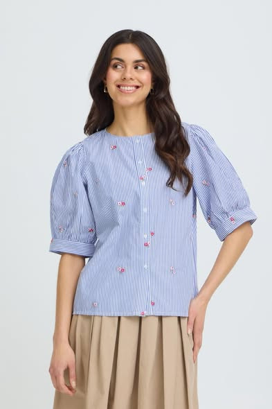 Skott Aalborg præsenterer nyhed fra Fransa: Sød bluse med pufærmer til forårsgarderoben