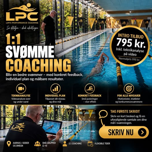 LØTH Performance Coaching tilbyder 1:1 svømmecoaching med videoanalyse til 795 kr.