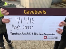 Vorup: Børnene løber 45.000 kroner ind til kampen mod kræft