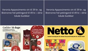 Veronia Appassimento vin til 39 kr. og Bistronne hel pekingand til 49 kr. i dine lokale butikker