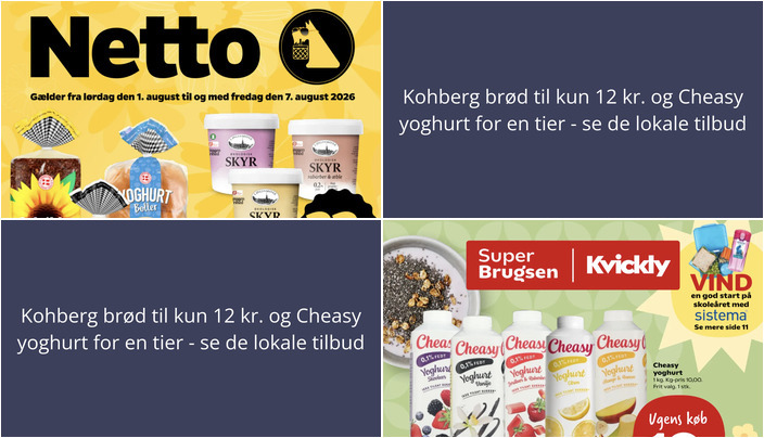 Kohberg brød til kun 12 kr. og Cheasy yoghurt for en tier - se de lokale tilbud