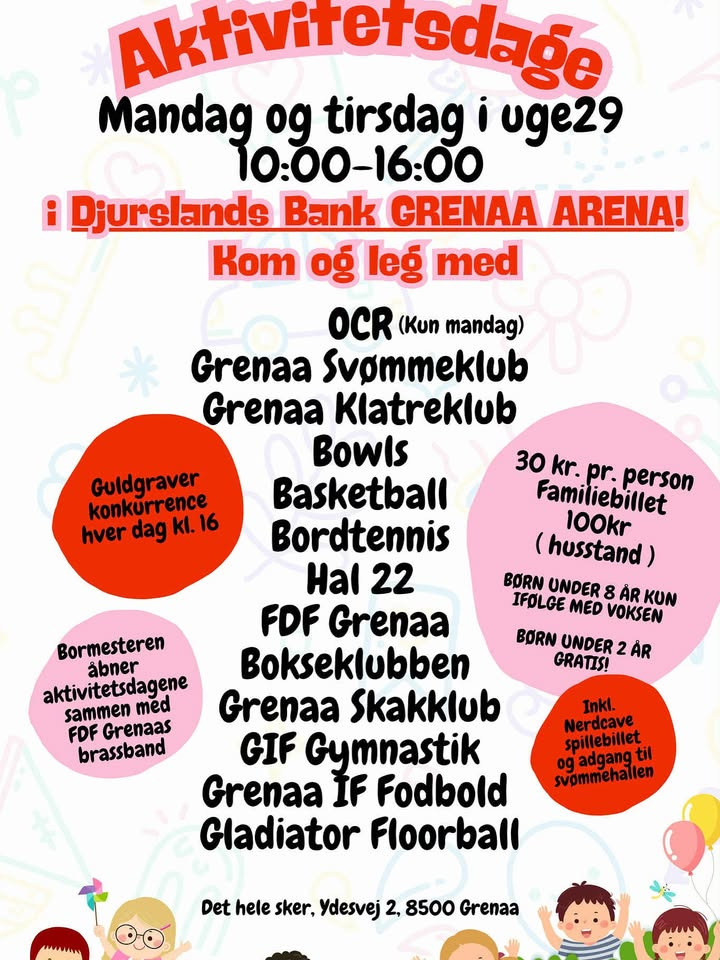 Aktivitetsdagene i Grenaa byder på sjov for hele familien