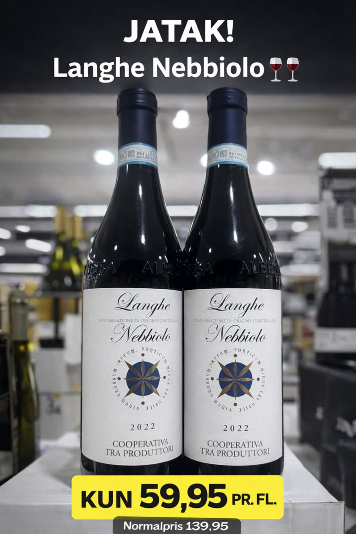 Fredagstilbud på Langhe Nebbiolo hos MENY Hobro