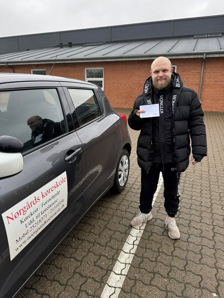 Nørgaards Køreskole: Stort tillykke til Rene Ishøj med køreprøven!