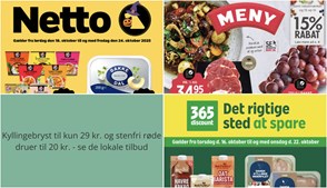 Kyllingebryst til kun 29 kr. og stenfri røde druer til 20 kr. - se de lokale tilbud