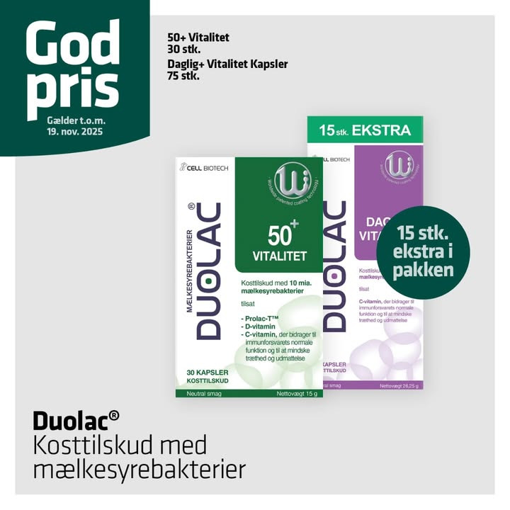 Ikast Apotek præsenterer ny Duolac pakke med ekstra mælkesyrebakterier