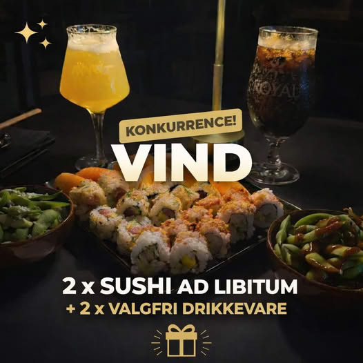 Nagomi Sushi lancerer konkurrence om sushi ad libitum for to personer