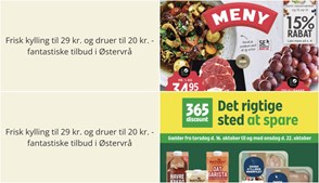 Frisk kylling til 29 kr. og druer til 20 kr. - fantastiske tilbud i Østervrå