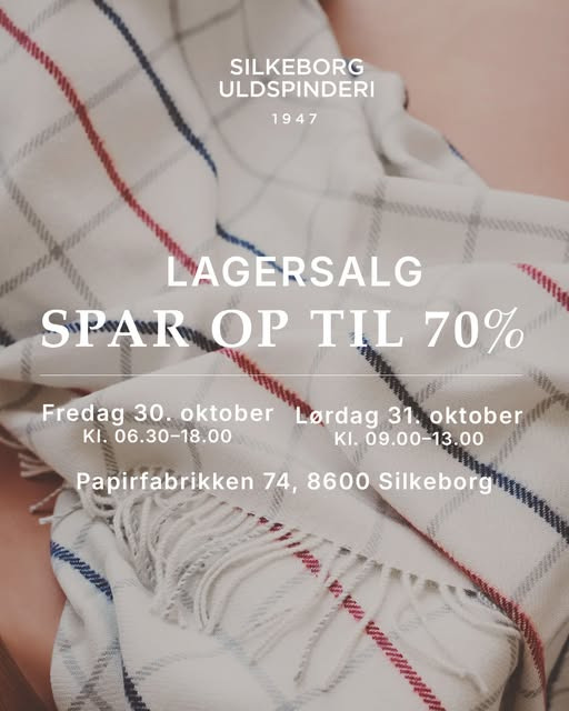 Lagersalg.com tilbyder op til 70% rabat på luksuriøse plaider fra Silkeborg Uldspinderi i uge 44