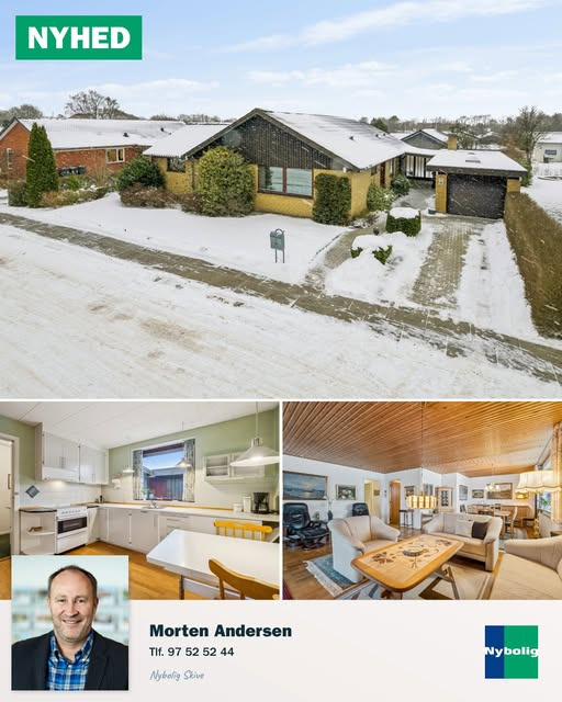 Nybolig Skive I/S præsenterer villaen Kærmindevej 14 med mulighed for at sætte eget præg