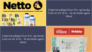 3-Stjernet pålæg til kun 9 kr. og Hardys Crest vin for 35 kr. - Se de lokale ugens tilbud