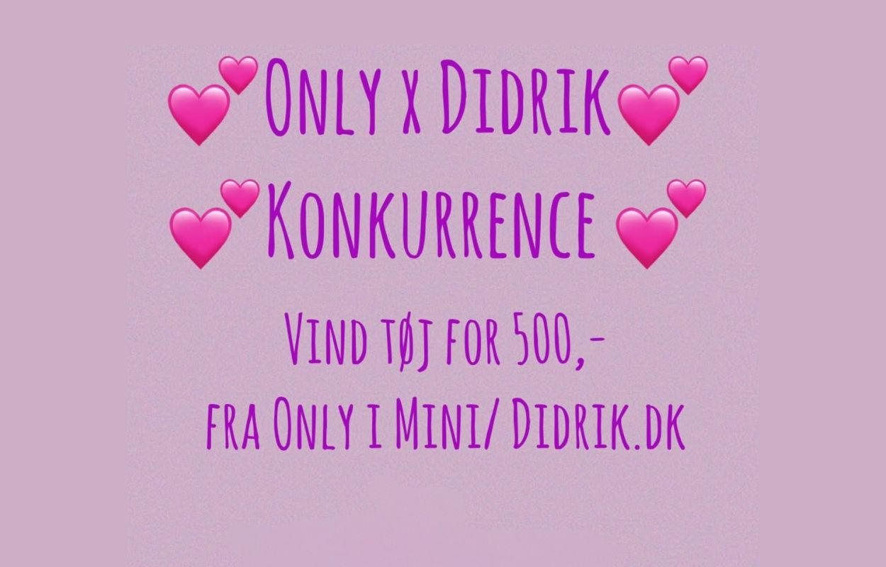Vind lækkert ONLY tøj med DIDRIKs konkurrence