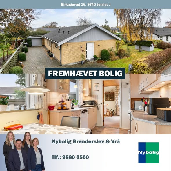 Nybolig Brønderslev & Vrå præsenterer villa i rolige Jerslev med sydvendt have og garage