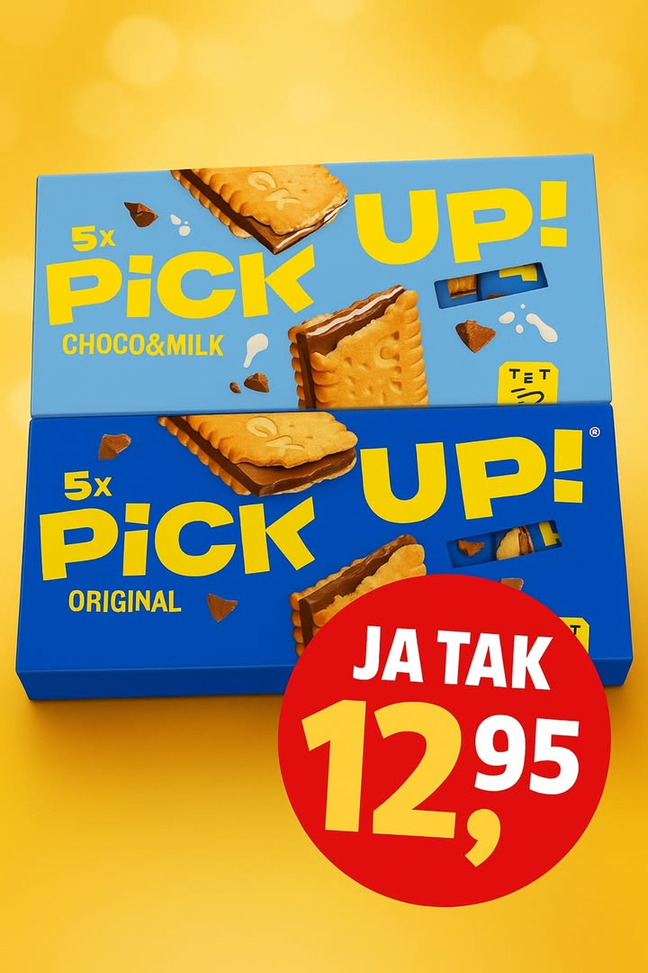 Meny Hobro tilbyder store rabatter på Pick Up-mælkechokoladekiks