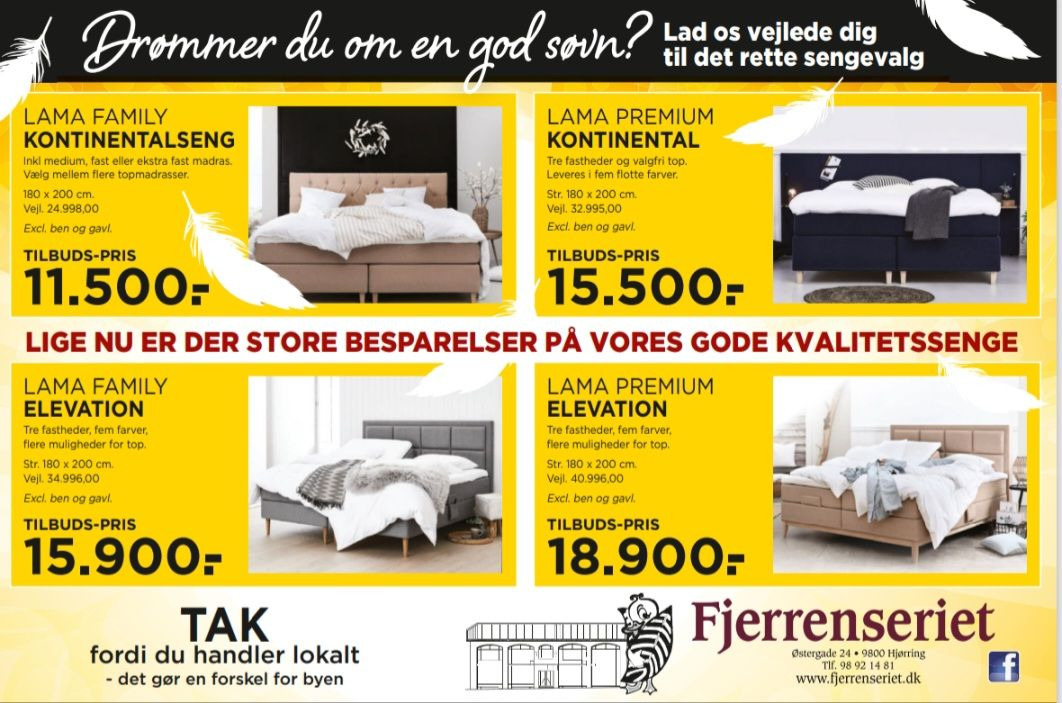 Fjerrenseriet tilbyder store besparelser på kvalitetssenge for en god søvn i det nye år