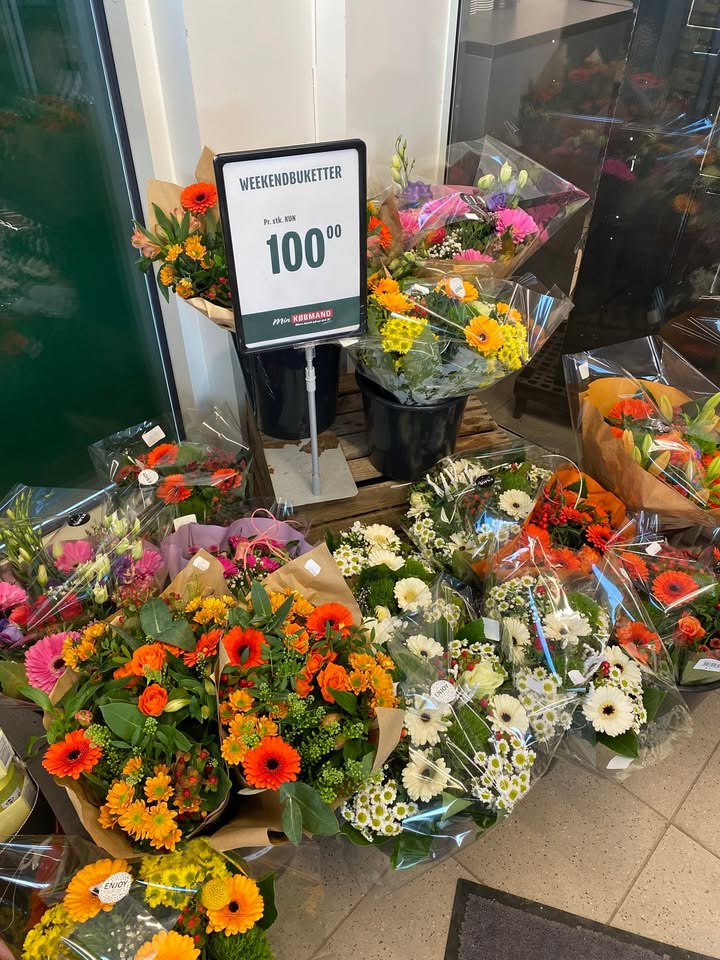 Min Købmand i Asp tilbyder weekendpris på nytårsblomster buketter