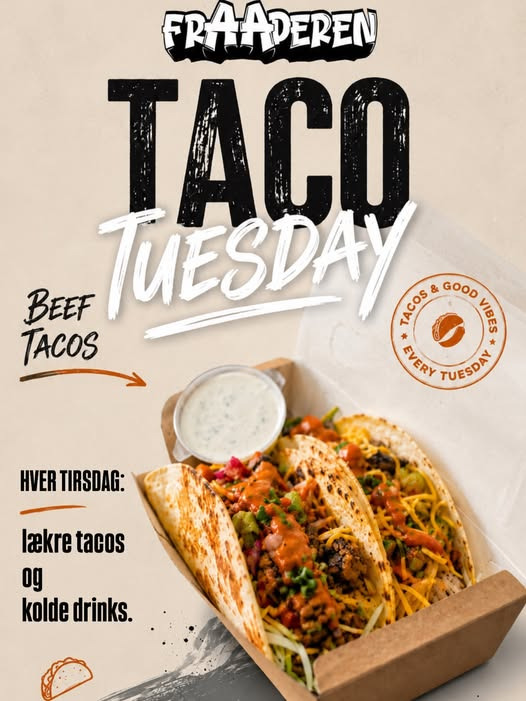 FrAAderen serverer beef tacos til Taco Tuesday i morgen