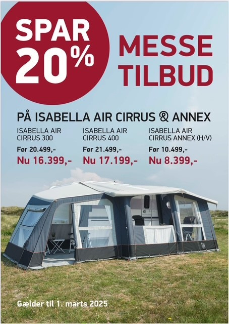 Hinshøj Caravan præsenterer vilde messetilbud på Isabella-produkter i Herning