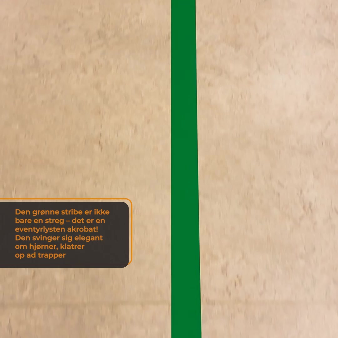 Skrannies Skilte & Reklame ApS bringer liv til psykiatriens gulv med legende grøn stribe