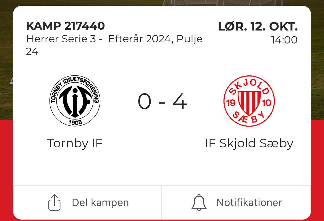 Rødt kort koster Tornby IF sejren mod IF Skjold Sæby