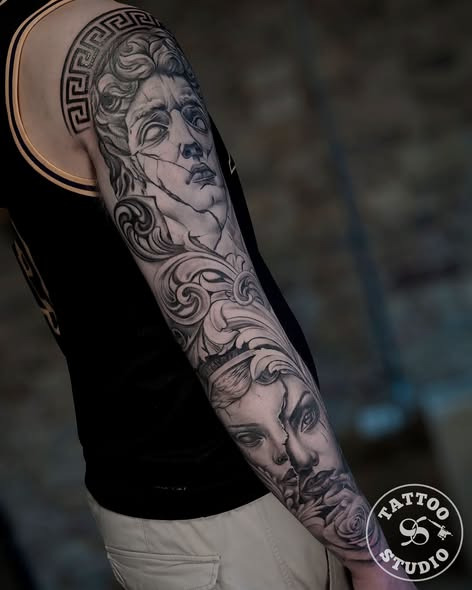 Tattoo Studio 96 Aalborg fortæller om full sleeve skabt af Sasha