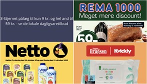 3-Stjernet pålæg til kun 9 kr. og hel and til 59 kr. - se de lokale dagligvaretilbud