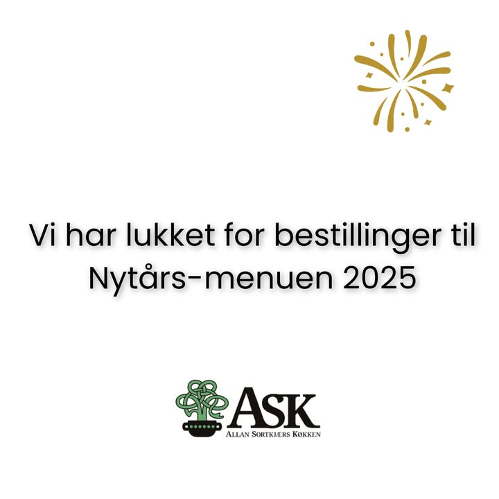 Ask takker for stor interesse i nytårsmenu og lukker for bestillinger