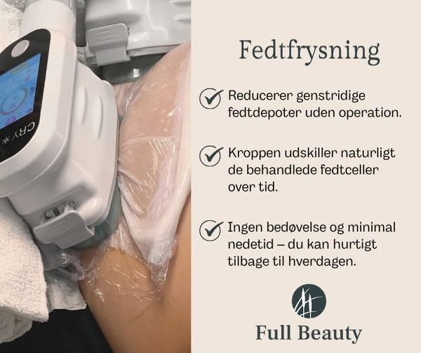 Full Beauty Aalborg tilbyder fedtfrysningspakke med MMS Sculpting til 2500 kr