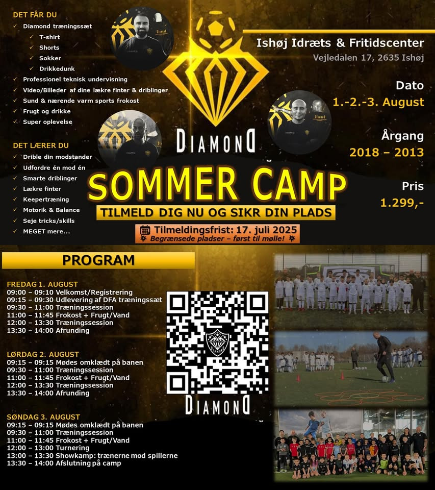 Diamond Sommer Camp 2025 åbner for tilmelding