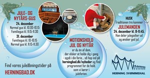 Herning Svømmehal holder åbent i juleferien med besøg af julemanden