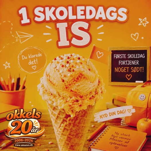 Okkels står klar med is til første skoledag