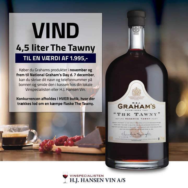 Pedersborg Vin udlover kæmpe flaske The Tawny i lodtrækning