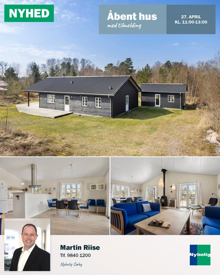 Nybolig Sæby A/S inviterer til åbent hus i charmerende fritidshus ved Lyngså Strand