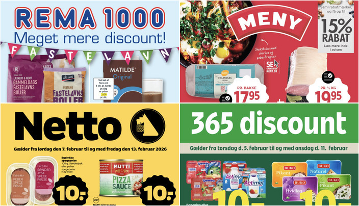 Fastelavnsboller til kun 8 kr. og Danonino eller Actimel til 10 kr. - se de lokale tilbud