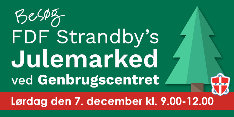 Hyggeligt julemarked i Strandby: Støt FDF og mød Julemanden
