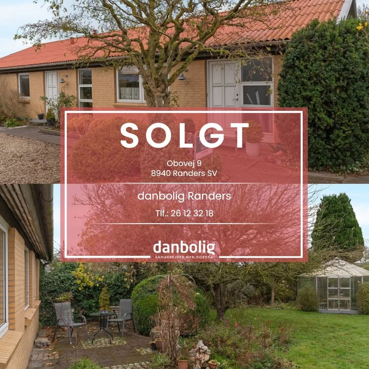 Danbolig Randers: Obovej 9 solgt - køber og sælger ønskes tillykke, søger lignende boliger til salg