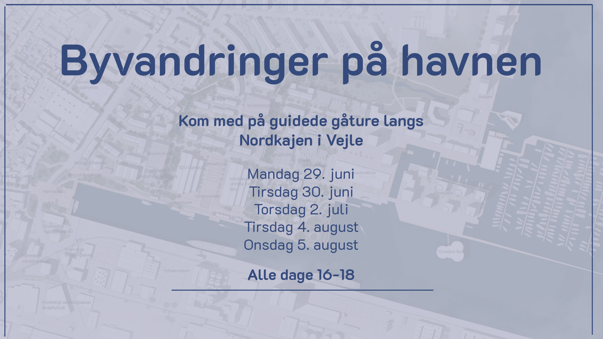 Guidede gåture giver borgere indblik i fremtidens Nordkajen og Vejle Havn
