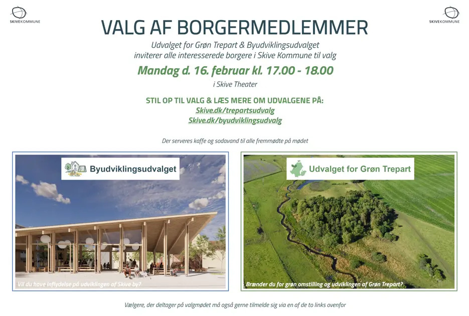 Skive Kommune søger borgere til nye rådgivende udvalg for grøn omstilling og byudvikling