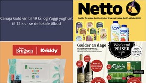 Canaja Gold vin til 49 kr. og Yoggi yoghurt til 12 kr. - se de lokale tilbud