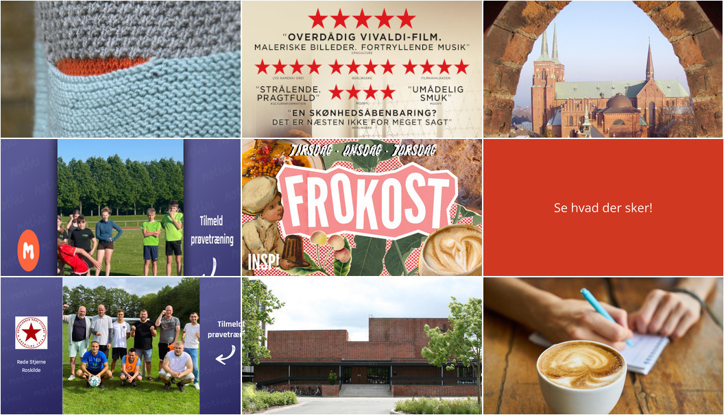 Oplev kreativ strik, historisk film og fællesskab i Roskilde - Her er din ugeguide