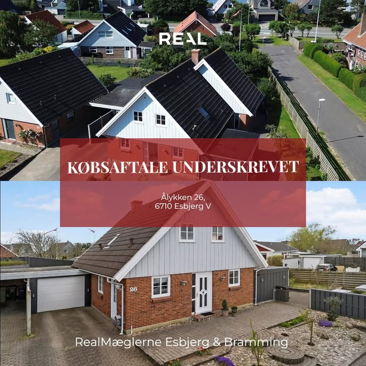 RealMæglerne Esbjerg og Bramming sælger Ålykken 26 og tilbyder gratis salgsvurdering
