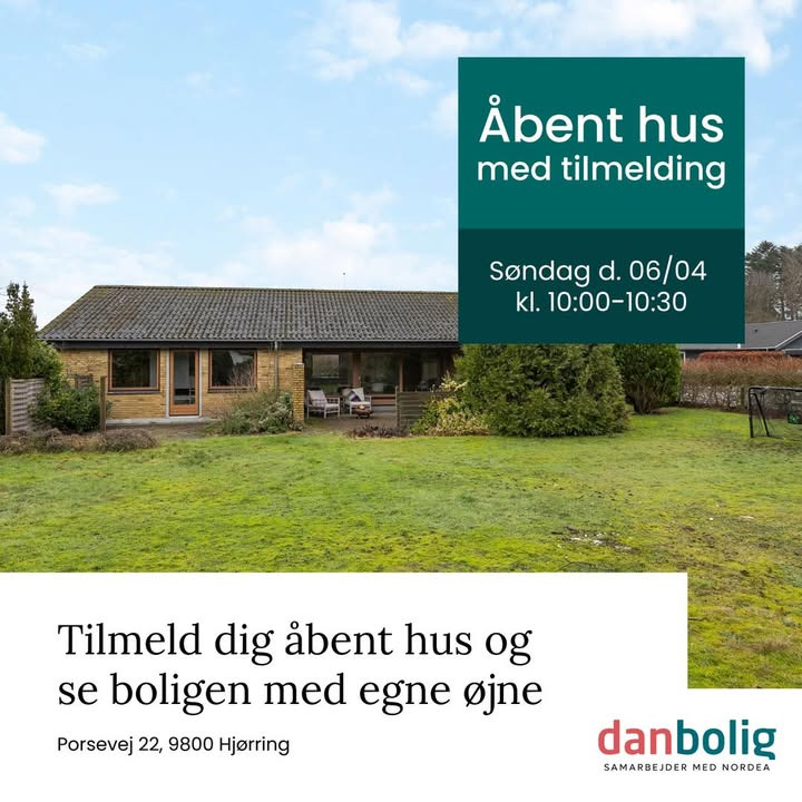 Danbolig Hjørring inviterer til åbent hus på Porsevej 22