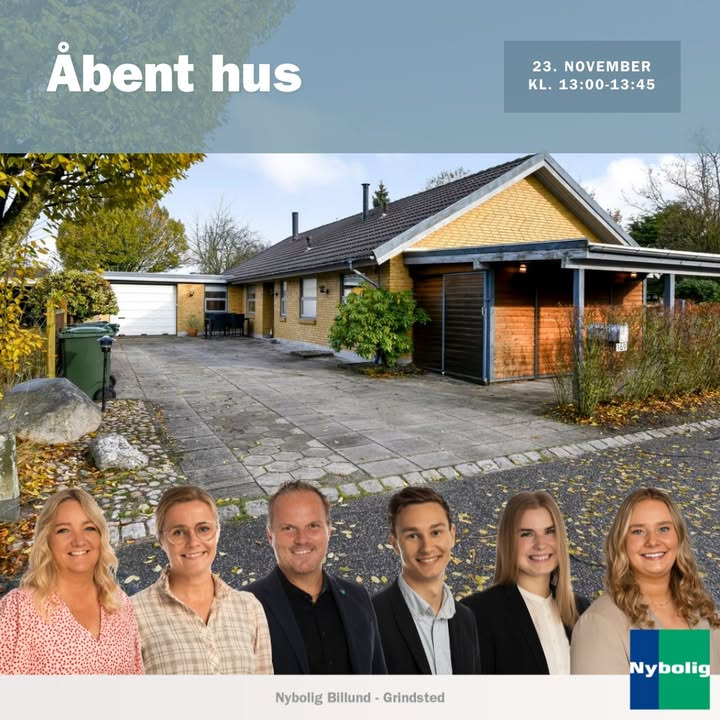 Nybolig Billund inviterer til åbent hus på Sønderkær 169 uden tilmelding i morgen