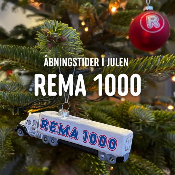 Rema 1000 Rosenkrantzgade annoncerer åbningstider i Thisted henover julen